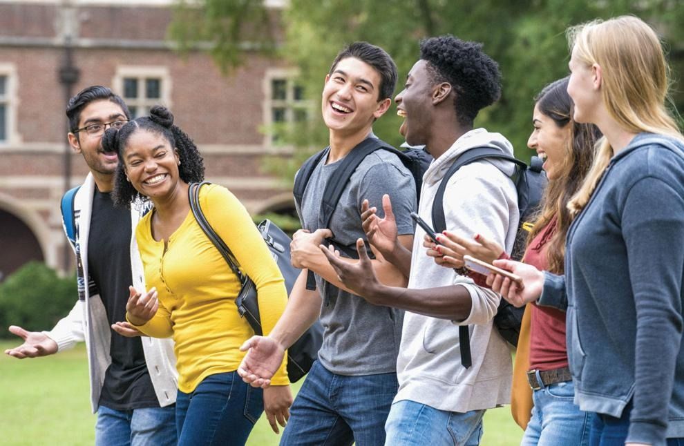 High school students in class